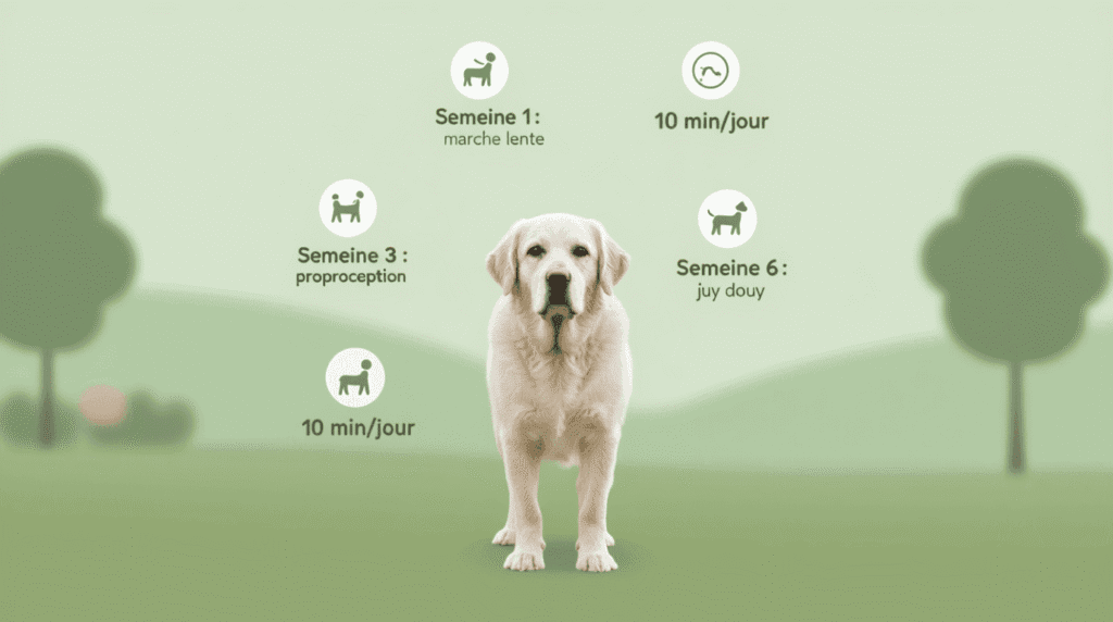exercice chien senior faible — programme doux et sécurisé pour maintenir la forme