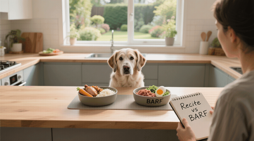 Recettes maison vs BARF pour chien senior – comparatif visuel – Chiensenior