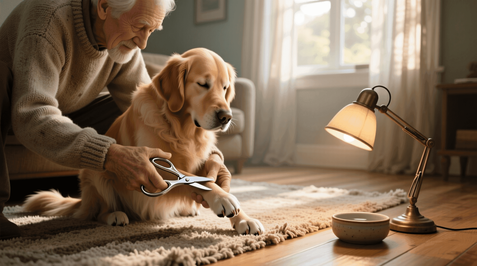 couper griffes chien âgé difficile – moment de soin – Chiensenior