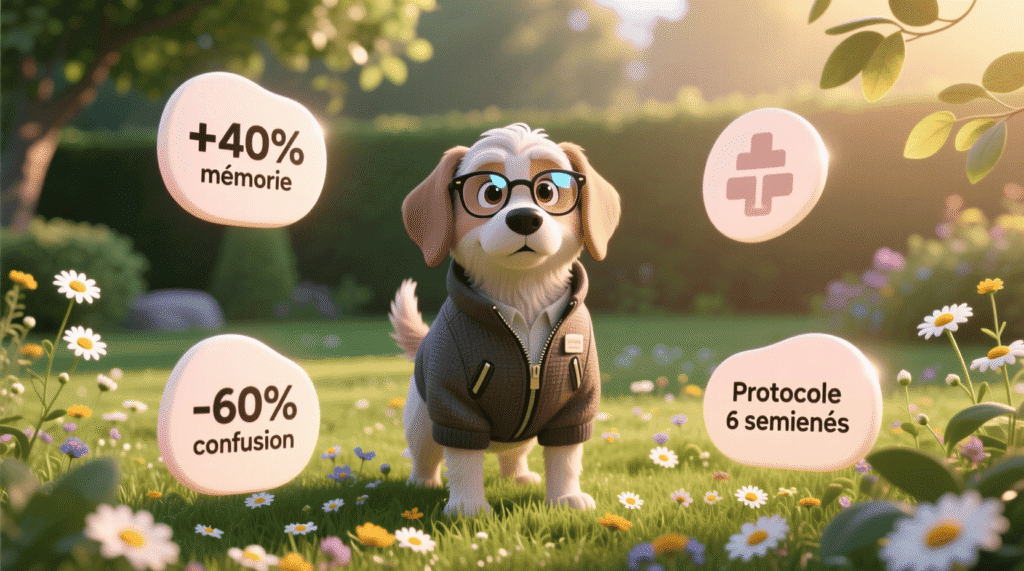 perte mémoire chien senior — protocole naturel pour ralentir le déclin cognitif