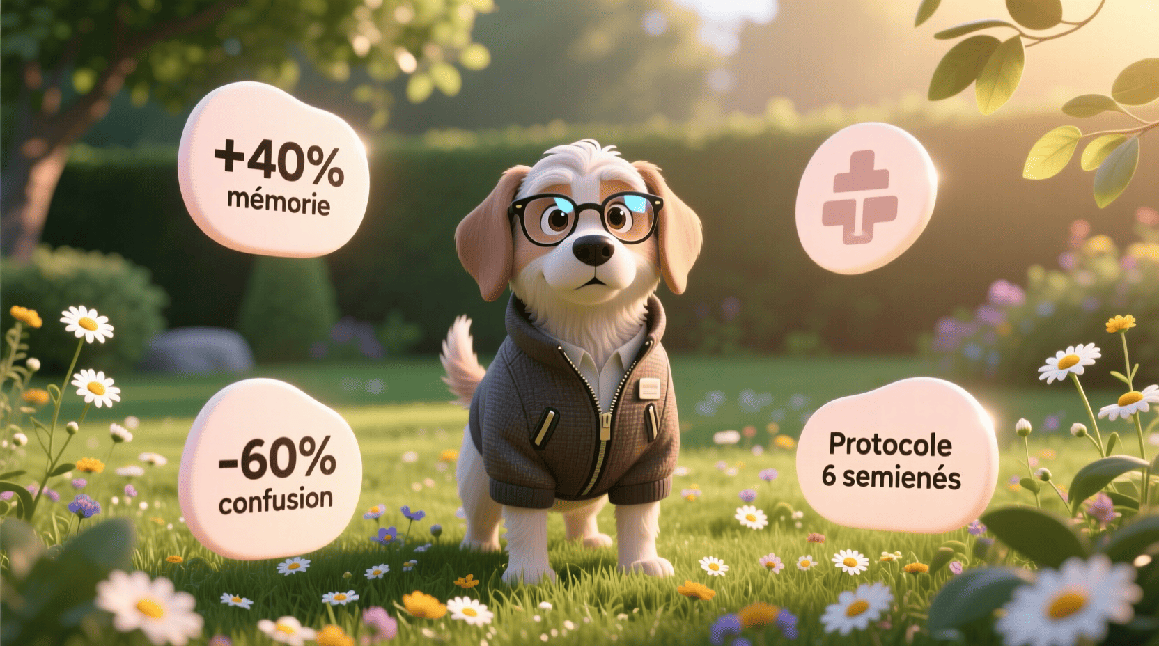 perte mémoire chien senior — protocole naturel pour ralentir le déclin cognitif