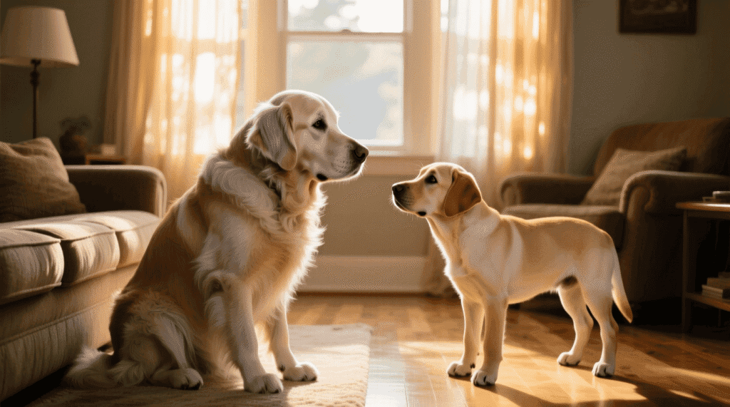 chien senior ne reconnaît plus autre chien — causes médicales et comportementales