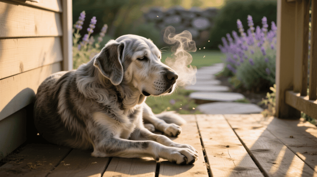 chien senior halète au repos — causes médicales urgentes et protocole vétérinaire