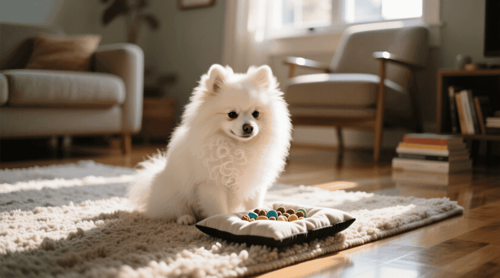 jouets mentaux chien senior — stimulation cognitive douce pour chien âgé